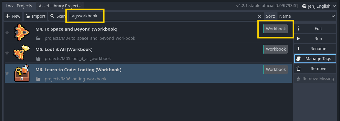 filtered list