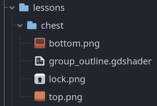 The chest folder in the FileSystem dock